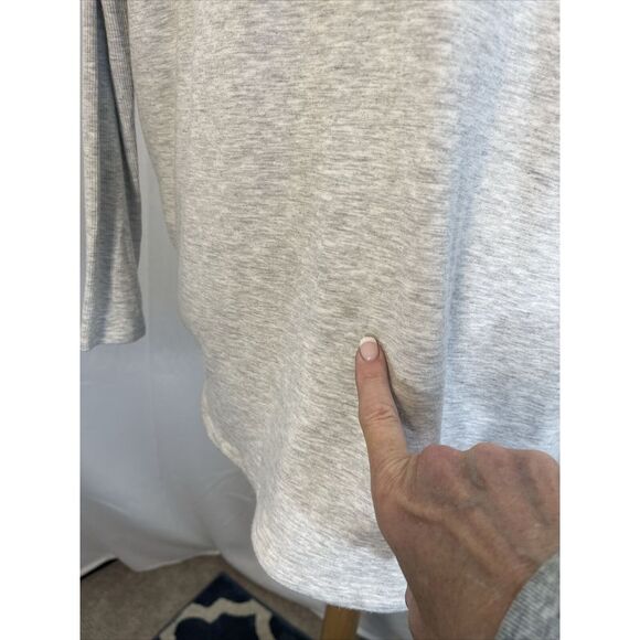 Athleta Light Grey Heather Purana Wrap Hoodie Sweatshirt Women M Yoga Gorpcore - Picture 8 of 14